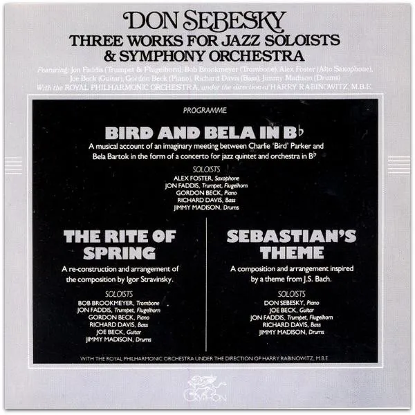 Don Sebesky Three Works For Jazz Soloists & Symphony Orchestra