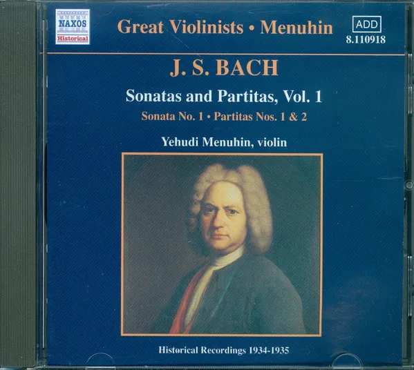Sonatas And Partitas, Vol. 1 (Historical Recordings 1934-1935)