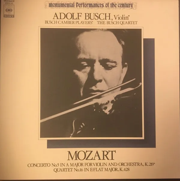 Concerto No. 5 In A Major For Violin And Orchestra, K. 219, Quartet No. 16 In E Flat Major, K. 428