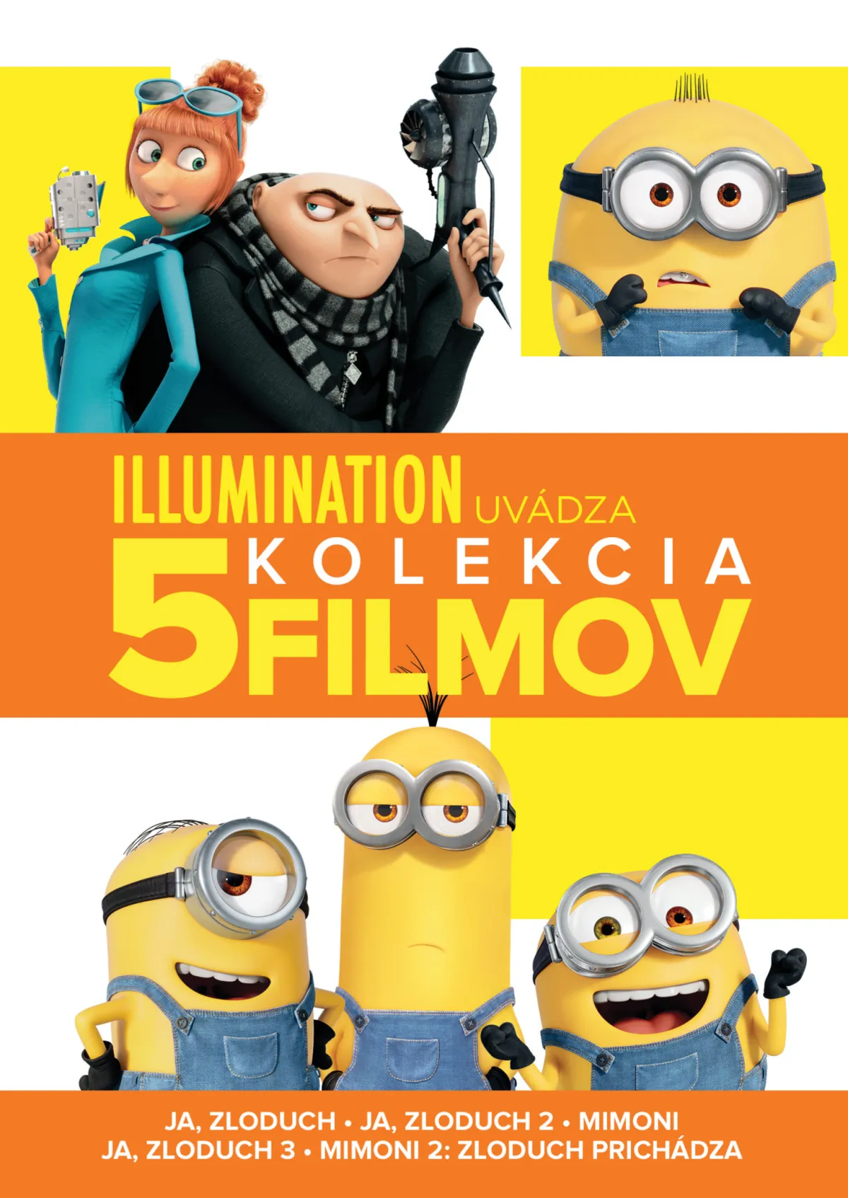 Mimoni + Ja, zloduch: kolekcia 5 filmov 5DVD (SK)