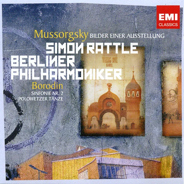 PICTURES AT AN EXHIBIT. /SIMON RATTLE/BP