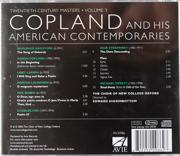 Copland And His American Contemproraries