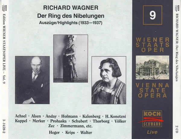 Der Ring Des Nibelungen (Auszüge/Highlights 1933-1937) - Edition Wiener Staatsoper Live Vol. 9
