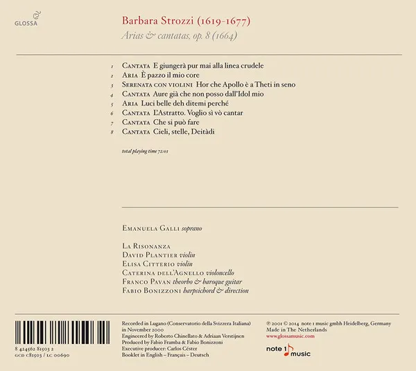Arien & Kantaten op.8