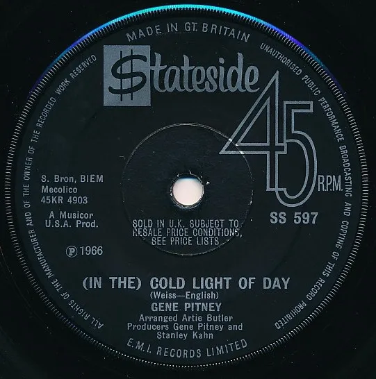 (In The) Cold Light Of Day