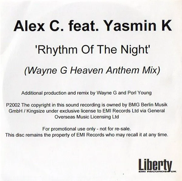 Rhythm Of The Night (Wayne G Heaven Anthem Mix)