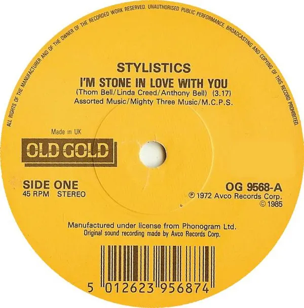 I'm Stone In Love With You / Betcha By Golly Wow