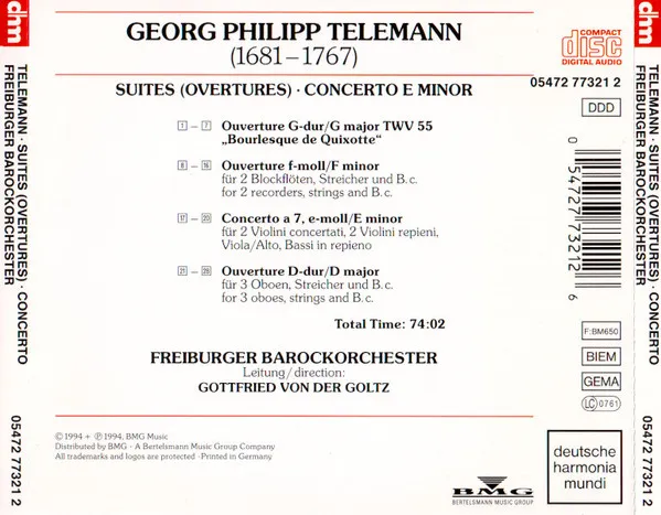 Suites (Overtures), Concerto E Minor