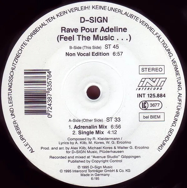 Rave Pour Adeline (Feel The Music...)