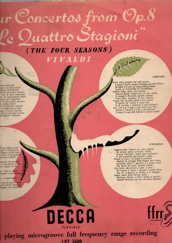 Four Concertos From Op. 8 " Le Quattro Stagioni" (The Four Seasons)
