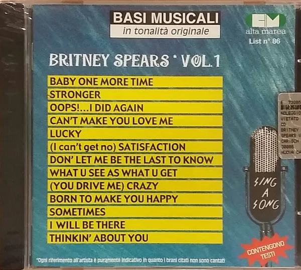 Britney Spears Vol. 1 - Basi Musicali In Tonalità Originale