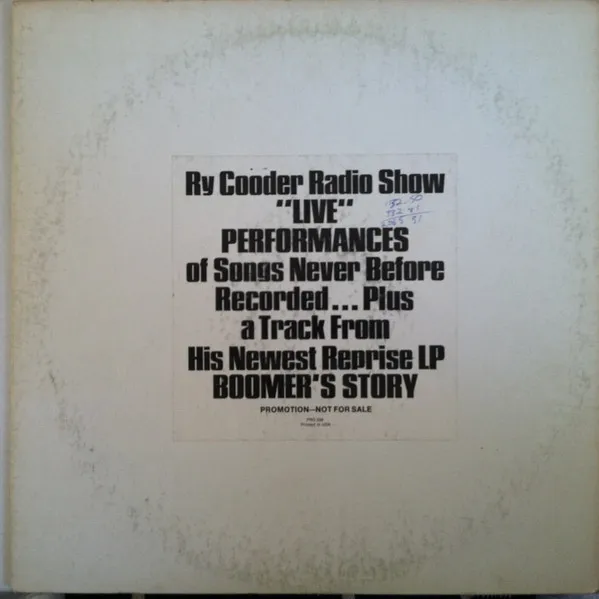 Ry Cooder Radio Show