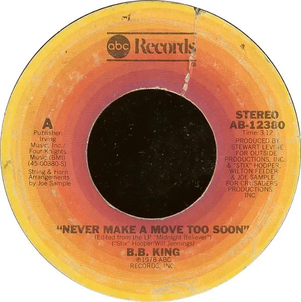 Never Make A Move Too Soon / Let Me Make You Cry A Little Longer
