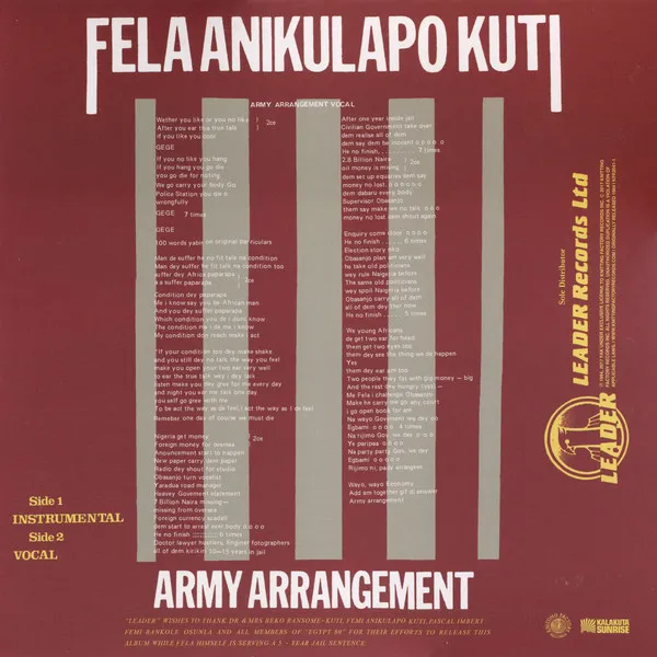 Army Arrangement