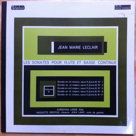 Les Sonates Pour Flutes Et Basse Continue - Volume II