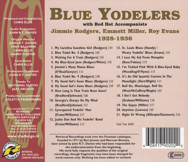 Blue Yodelers - With Red Hot Accompanists, 1928-1936