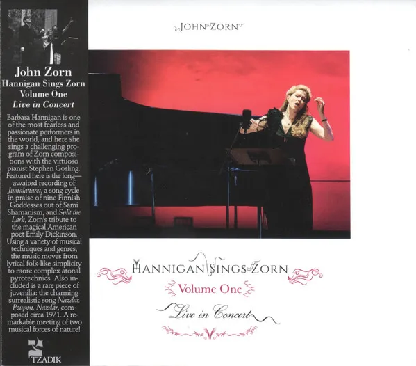 Hannigan Sings Zorn Volume One Live In Concert