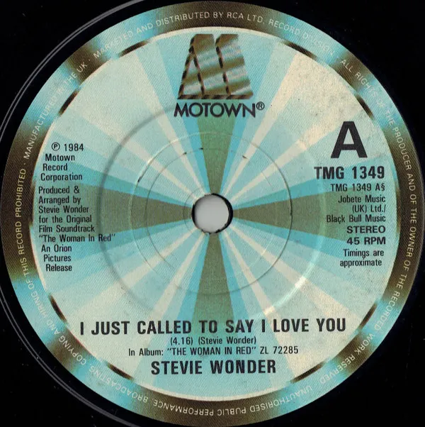 I Just Called To Say I Love You