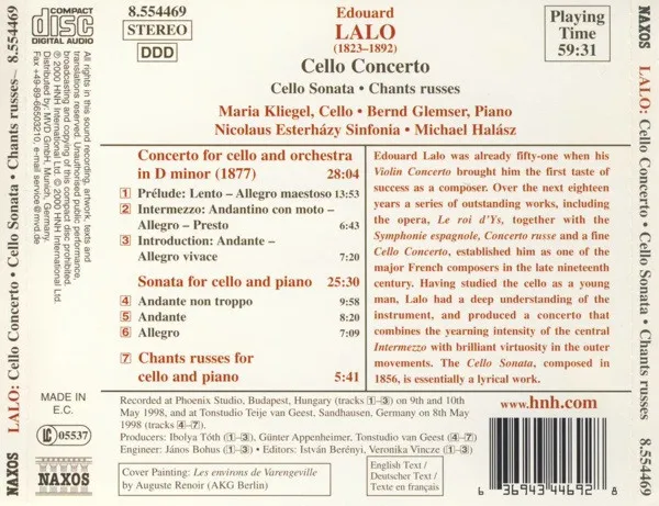 Cello Concerto In D Minor • Cello Sonata • Chants Russes