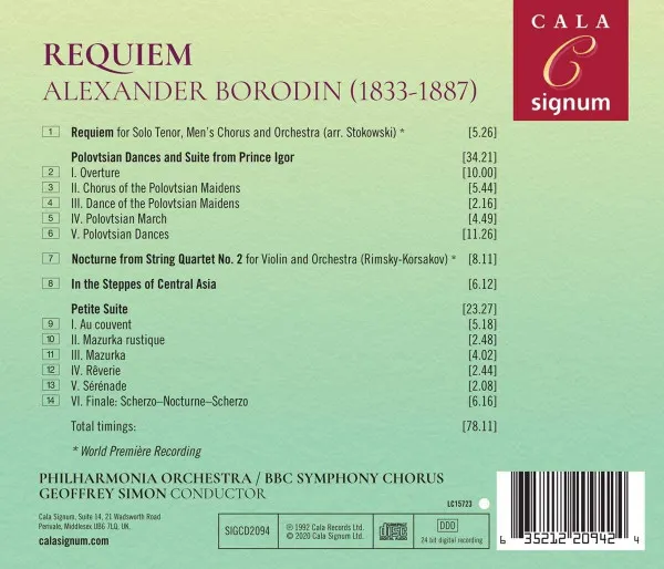 Requiem; Polovtsian Dances And Suite From Prince Igor