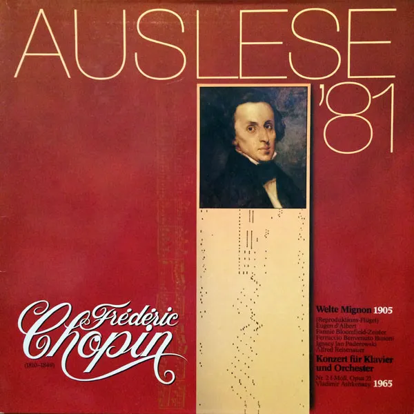 Welte Mignon / Konzert Für Klavier Und Orchester (Auslese '81)
