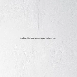 And the Bird Said: Cut Me Open and Sing Me