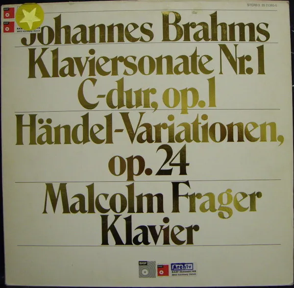 Klaviersonate Nr. 1 C-dur, Op. 1 • Händel-Variationen, Op. 24