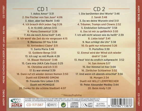 Meine schönsten Lieder: 40 Jahre 40 Hits