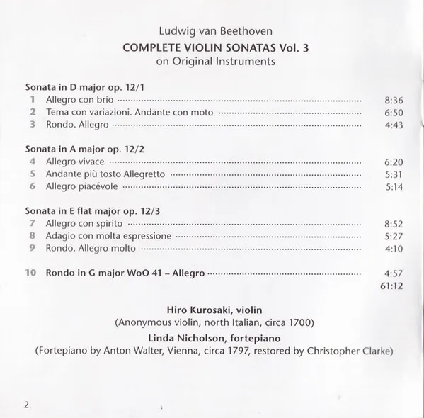 Sämtliche Werke für Violine & Klavier Vol.3