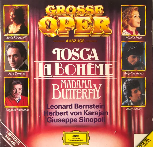 Grosse Opera Auszüge Tosca - La Bohéme - Madama Butterfly