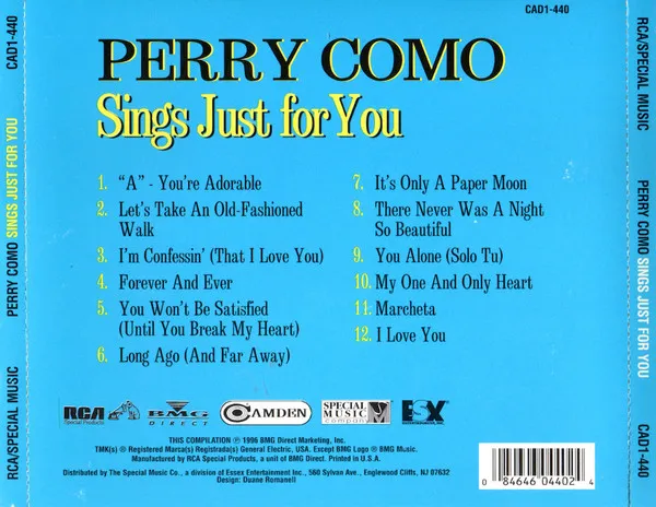 Sings Just For You