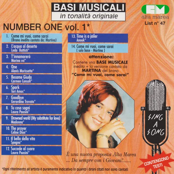 Number One Vol. 1* - Basi Musicali In Tonalità Originale