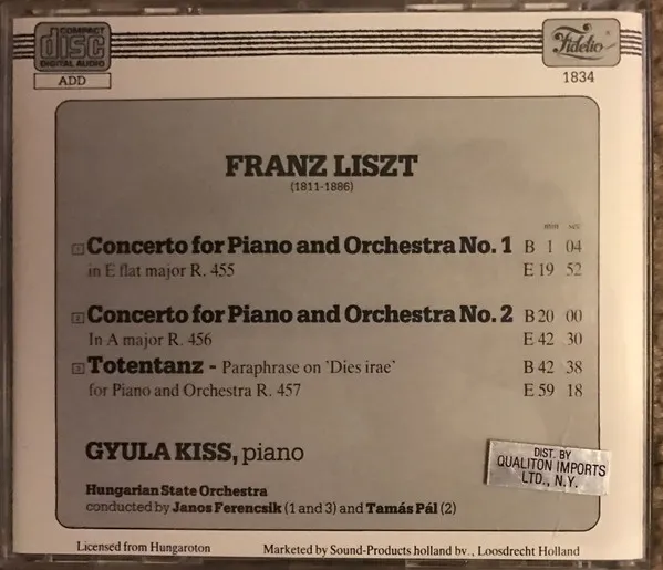 Piano Concertos No. 1 & 2 / Totentanz For Piano & Orchestra