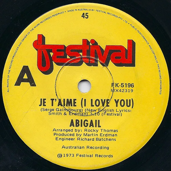 Je T'Aime (I Love You)