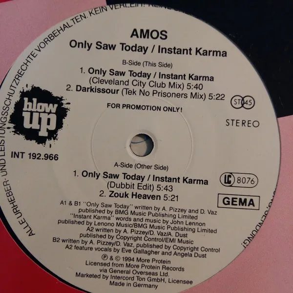 Only Saw Today / Instant Karma