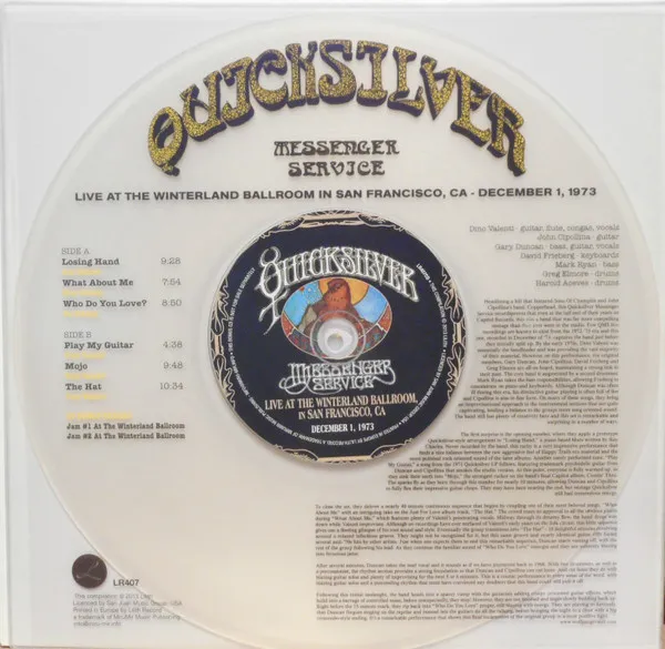 Live At The Winterland Ballroom In San Francisco, Ca, December 1, 1973