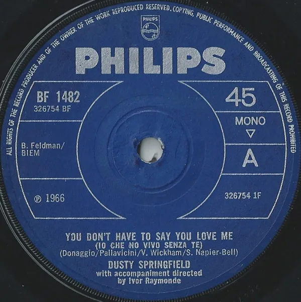 You Don't Have To Say You Love Me (Io Che No Vivo Senza Te)