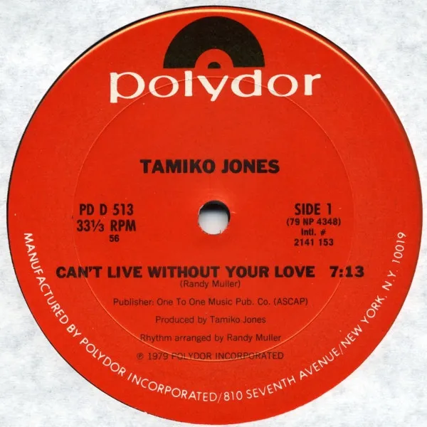 Can't Live Without Your Love / Tamiko Letting It Flow
