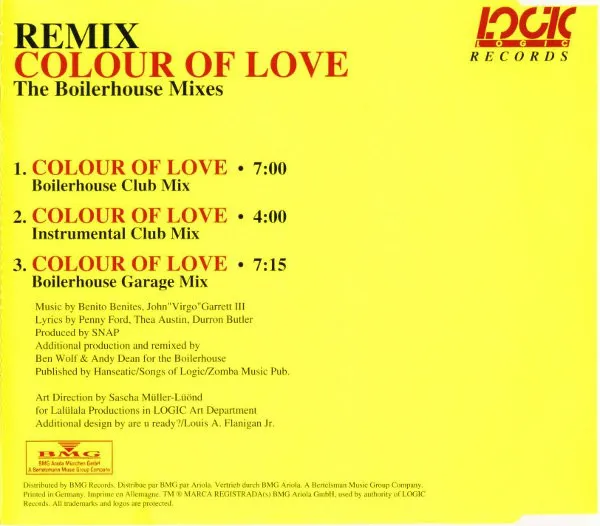 Colour Of Love (Remix) (The Boilerhouse Mixes)