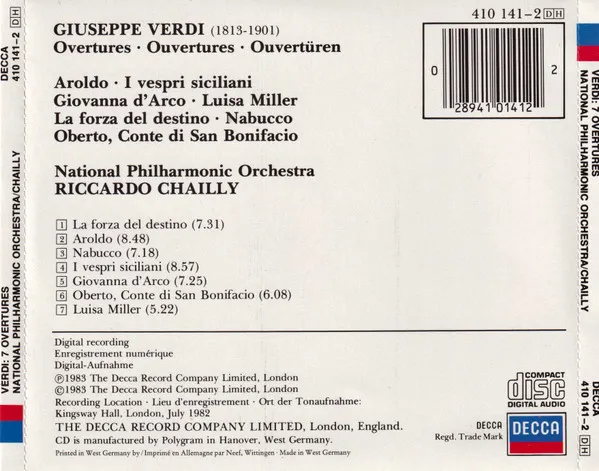 7 Overtures / Ouvertures / Ouvertüren