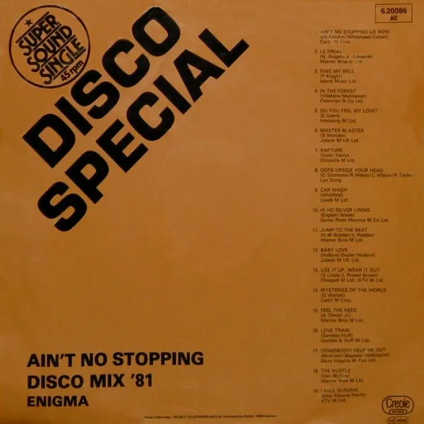 Ain't No Stopping - Disco Mix '81