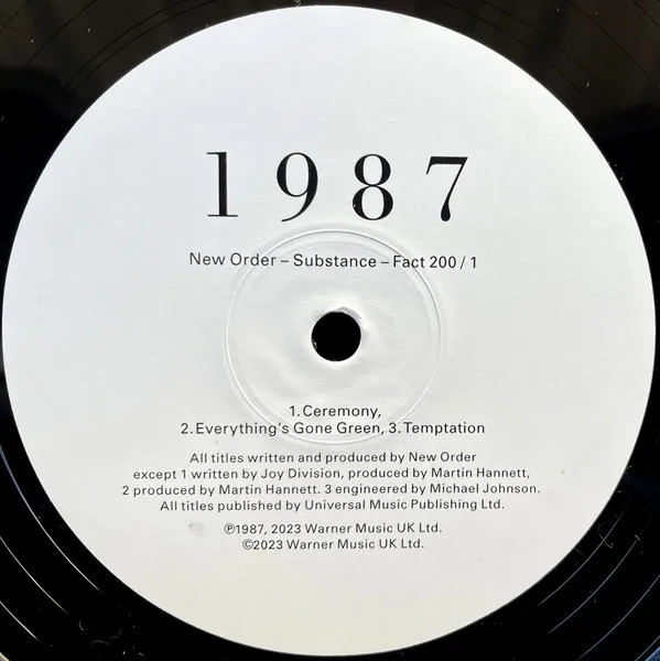 New Order: Substance ´87 (2023 Remastered) LP