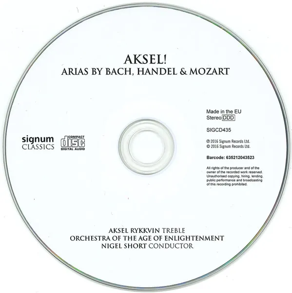 Arias By Bach, Handel & Mozart