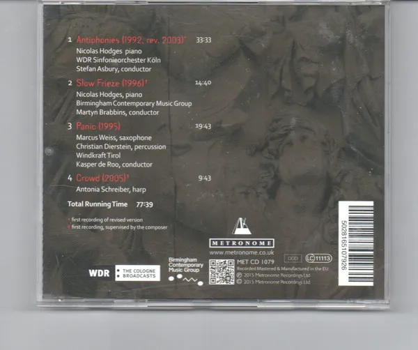 Birtwistle: Slow Frieze/Antiphonies