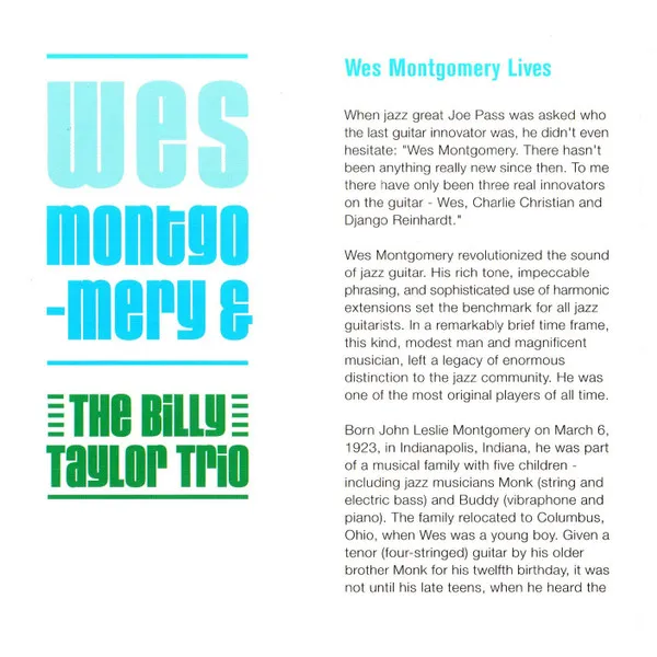 Wes Montgomery & The Billy Taylor Trio