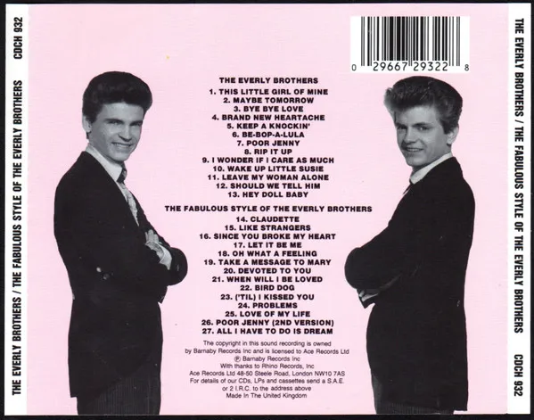 The Everly Brothers / The Fabulous Style Of The Everly Brothers