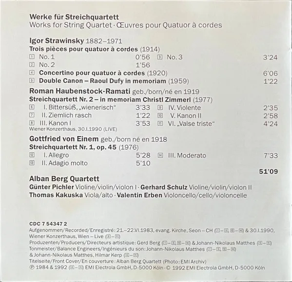 Works For String Quartet