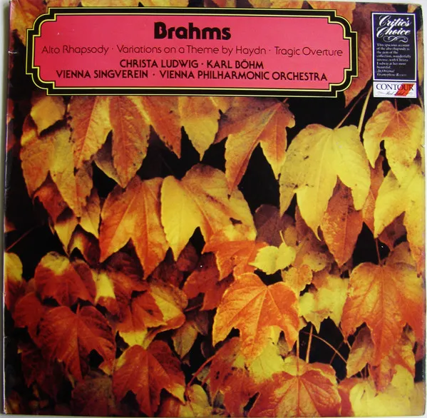 Variations On A Theme By Haydn, Tragic Overture, Alto Rhapsody