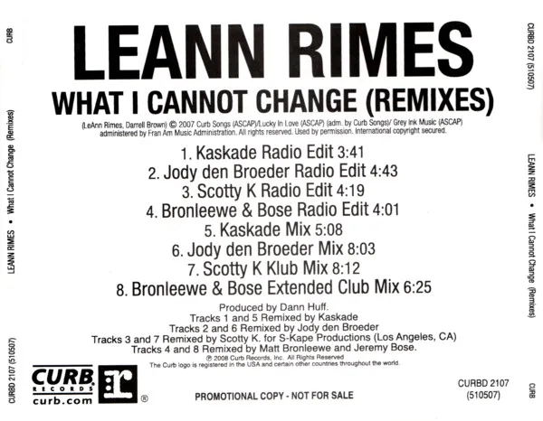 What I Cannot Change (Remixes)