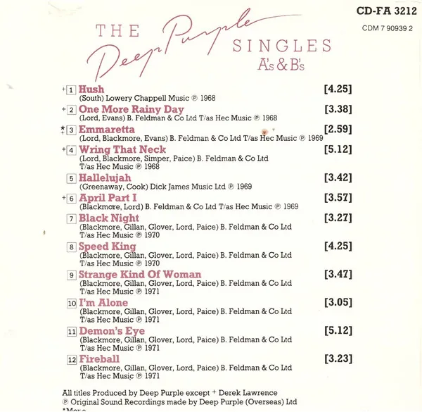 The Deep Purple Singles A's & B's